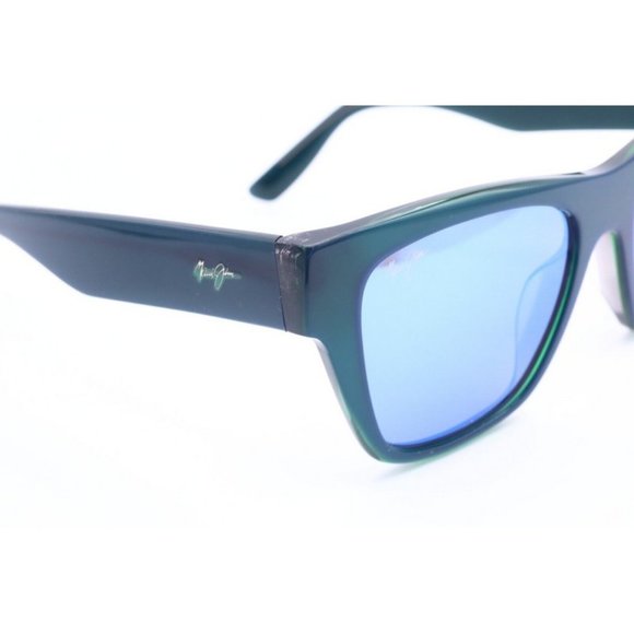 Maui Jim EKOLU MJ 867-06D Green Square Sunglasses Blue Polarized Lens 53… - Picture 3 of 7